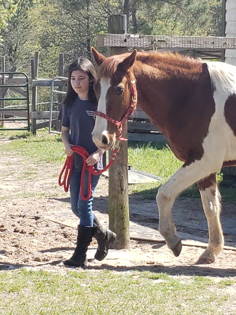 Taylor and her horse, Kodak